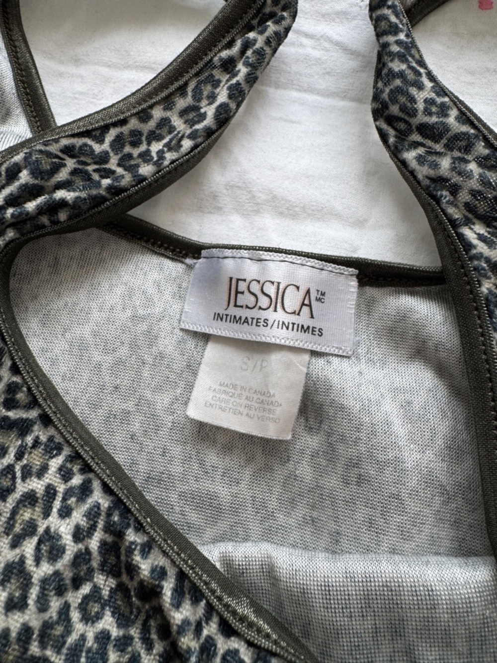 Leopard Print Women's Tank Top - Black/Green - Picture 5 of 5